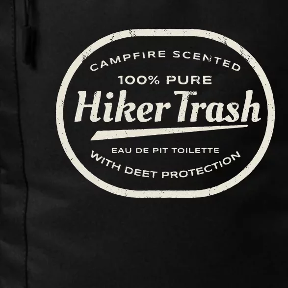 Funny Hiker Trash Logo Design For Long Distance Backpackers Daily Commute Backpack