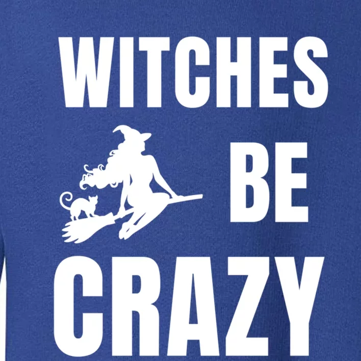 Funny Halloween Themed Quote Witches Be Crazy Cool Gift Toddler Sweatshirt