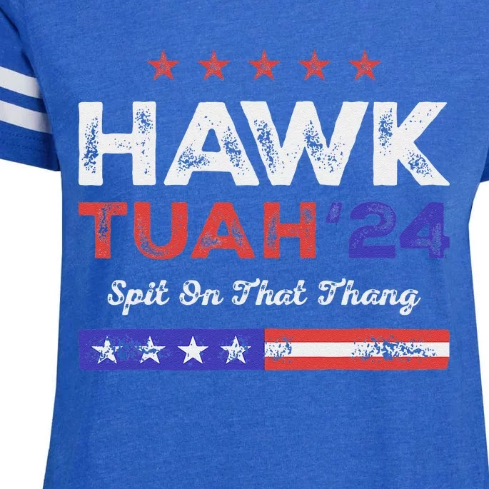 Funny Hawk Tuah 24 Spit On That Thang Enza Ladies Jersey Football T-Shirt