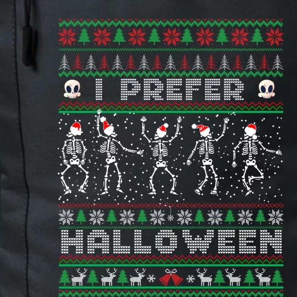 funny holiday Ugly xmas I prefer halloween christmas sweater Daily Commute Backpack