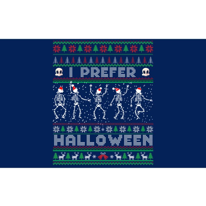 funny holiday Ugly xmas I prefer halloween christmas sweater Bumper Sticker