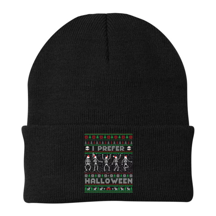 funny holiday Ugly xmas I prefer halloween christmas sweater Knit Cap Winter Beanie