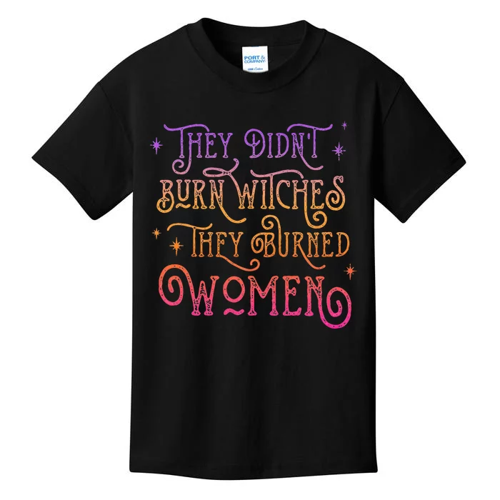 Feminist Halloween: Unveiling the Witch Trials Kids T-Shirt