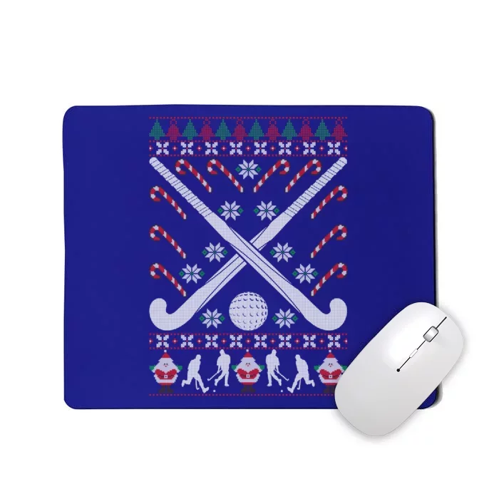 Field Hockey Ugly Christmas Funny Holiday Xmas Gift Mousepad