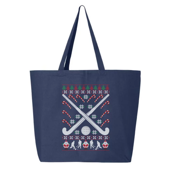 Field Hockey Ugly Christmas Funny Holiday Xmas Gift 25L Jumbo Tote