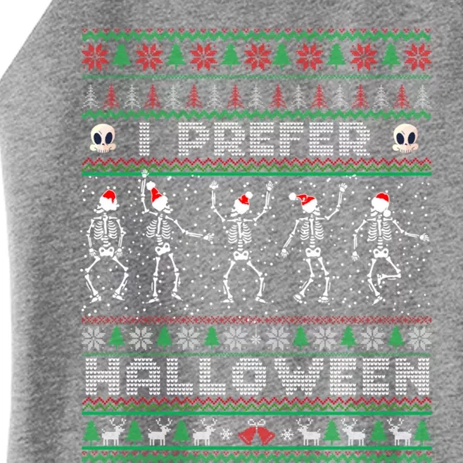 Funny Holiday Ugly Xmas I Prefer Halloween Christmas Gift Women’s Perfect Tri Rocker Tank