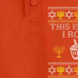 Funny Hanukkah Ugly Sweater Print This Is How I Roll Dreidel Gift Dry Zone Grid Performance Polo