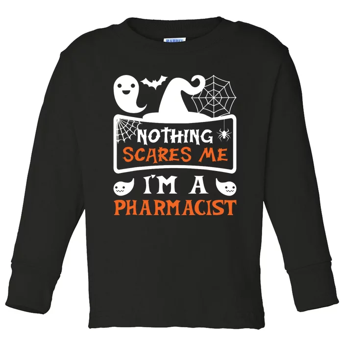 Funny Halloween Vampire Pharmacist Toddler Long Sleeve Shirt