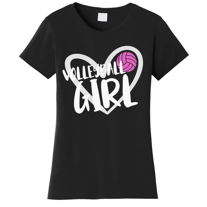 funny heart Volleyball  Player Coach Women's T-Shirt