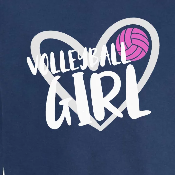 funny heart Volleyball  Player Coach Garment-Dyed Sweatshirt