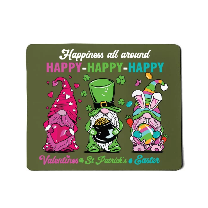 Funny Happy Valentines St Patrick Easter Happy Holiday Gnome Mousepad