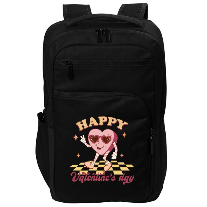 Funny Happy Valentine's Day Gift Cute Heart Impact Tech Backpack