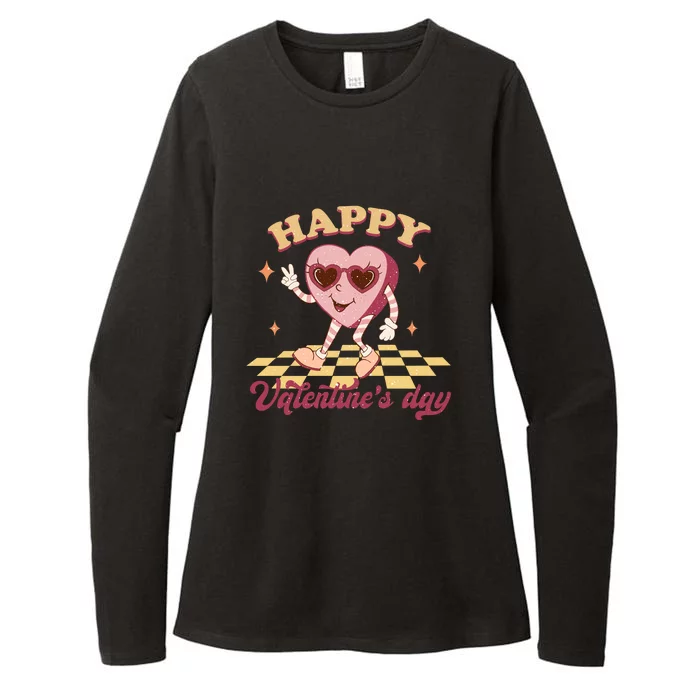 Funny Happy Valentine's Day Gift Cute Heart Womens CVC Long Sleeve Shirt