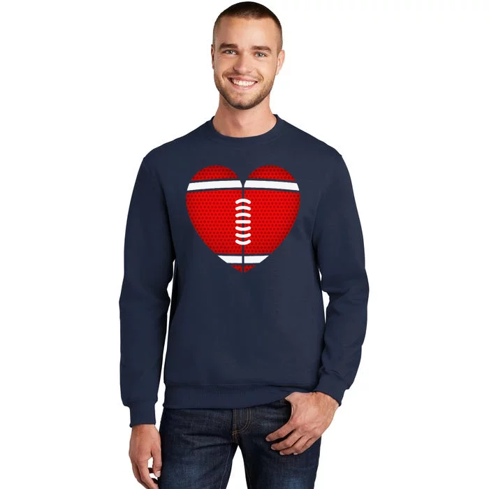 Football Heart Valentine's Day Fors Tall Sweatshirt