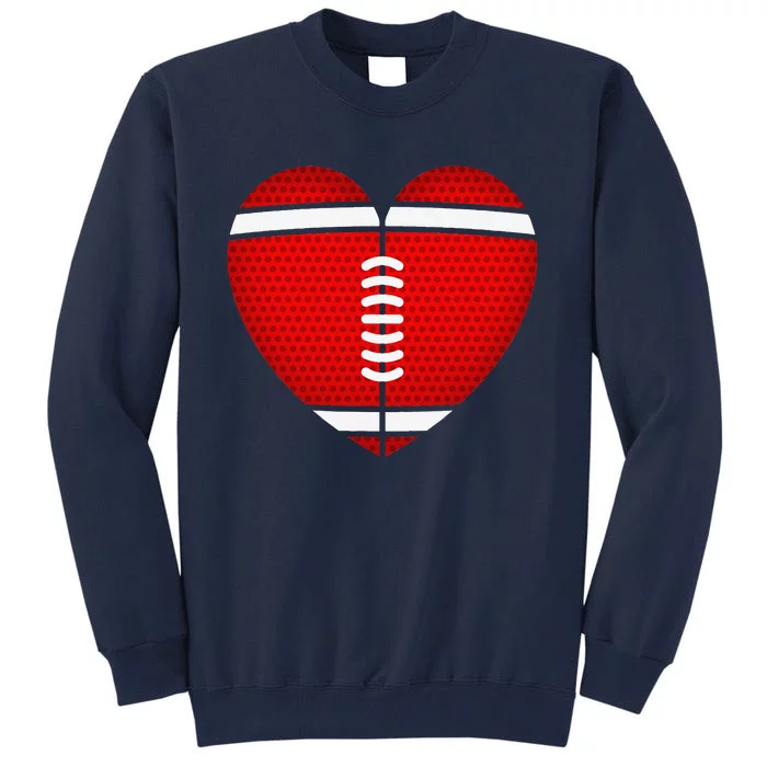 Football Heart Valentine's Day Fors Tall Sweatshirt