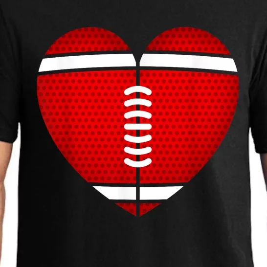 Football Heart Valentines Day Pajama Set