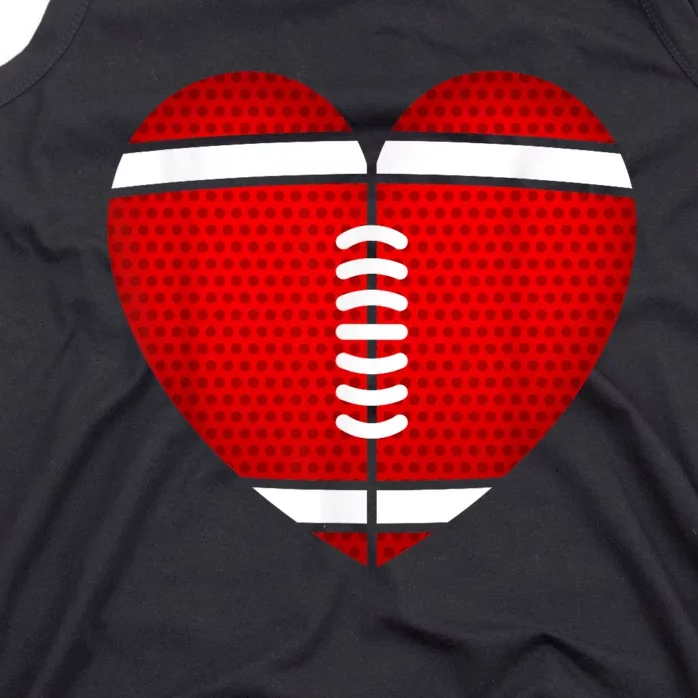 Football Heart Valentines Day Tank Top