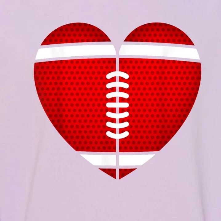 Football Heart Valentines Day Garment-Dyed Sweatshirt