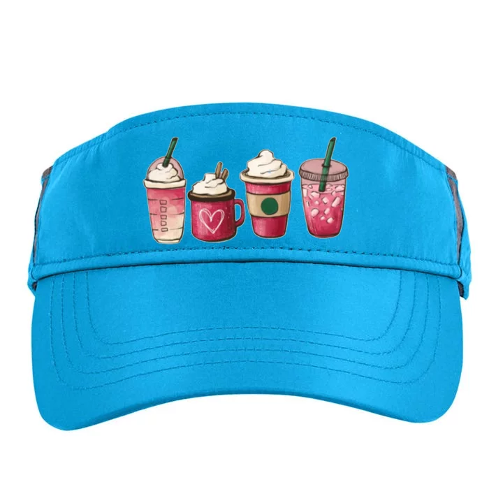 Funny Happy Valentine's Day Cute Coffee Cups Love Cute Gift Adult Drive Performance Visor