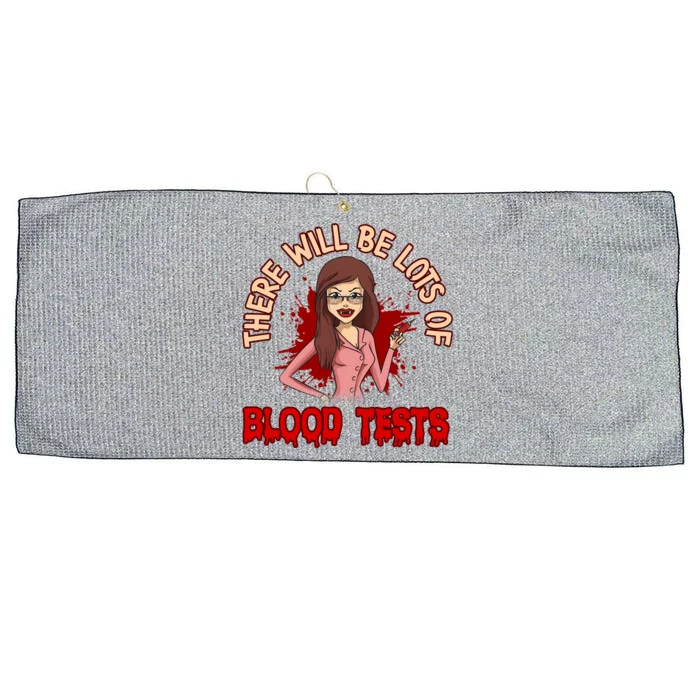 Funny Halloween Vampire Nurse Doctor Assistant Blood Tests Gift Large Microfiber Waffle Golf Towel