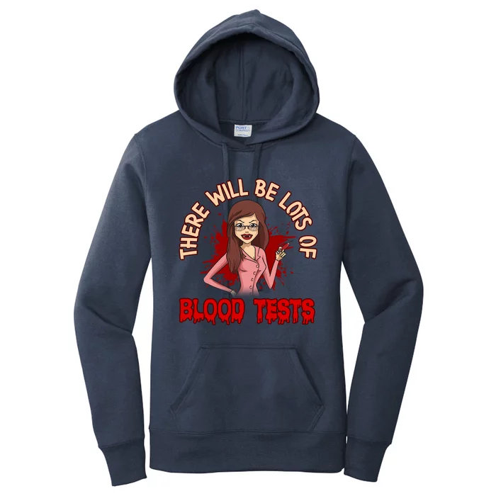 Funny Halloween Vampire Nurse Doctor Assistant Blood Tests Gift Women's Pullover Hoodie