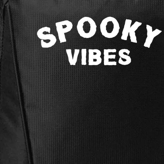 Funny Halloween Vibes Retro Spooky Ghost Boo Spooky Season Funny Gift City Backpack