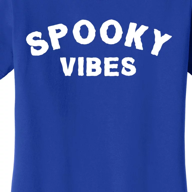 Funny Halloween Vibes Retro Spooky Ghost Boo Spooky Season Funny Gift Women's T-Shirt