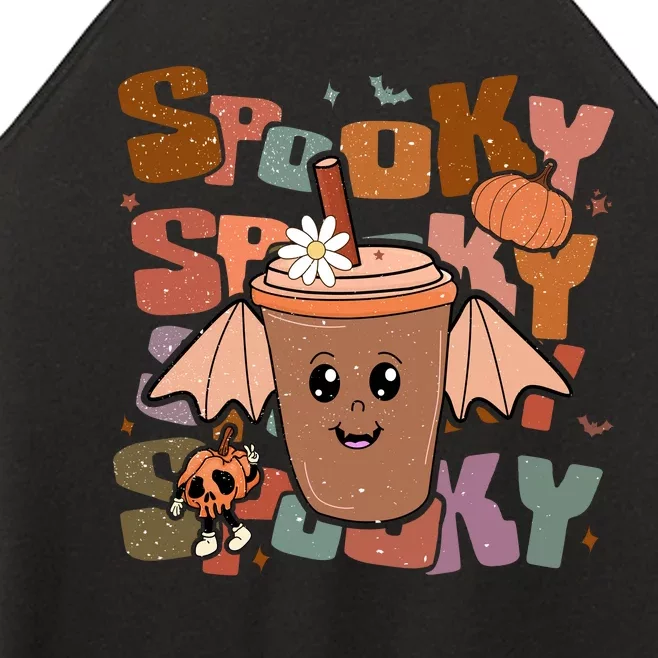 Funny Halloween Vibes Retro Spooky Ghost Boo Spooky Season Gift Women’s Perfect Tri Rocker Tank