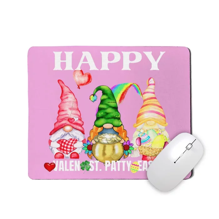 Funny Happy Valentines St Patty Easter Mashup Holiday Gnome Mousepad