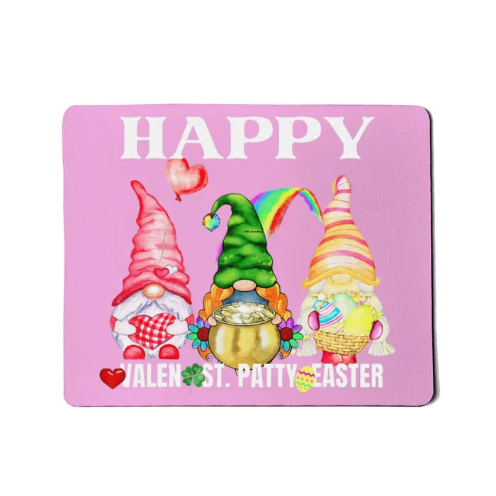 Funny Happy Valentines St Patty Easter Mashup Holiday Gnome Mousepad