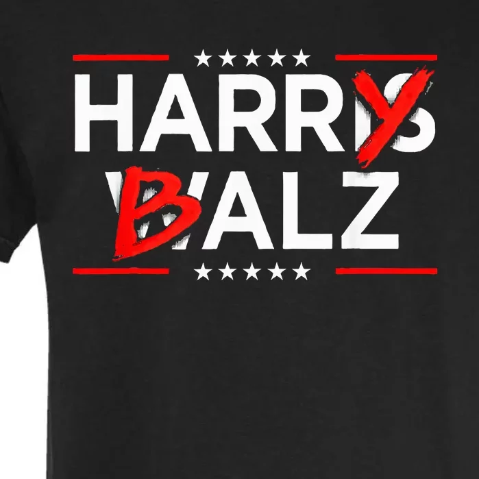 Funny Harris Walz 24 Harry Balz 2024 Meme Kamala Harris Garment-Dyed Heavyweight T-Shirt