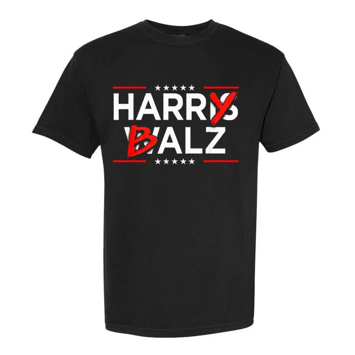 Funny Harris Walz 24 Harry Balz 2024 Meme Kamala Harris Garment-Dyed Heavyweight T-Shirt