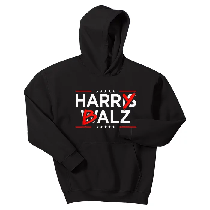 Funny Harris Walz 24 Harry Balz 2024 Meme Kamala Harris Kids Hoodie