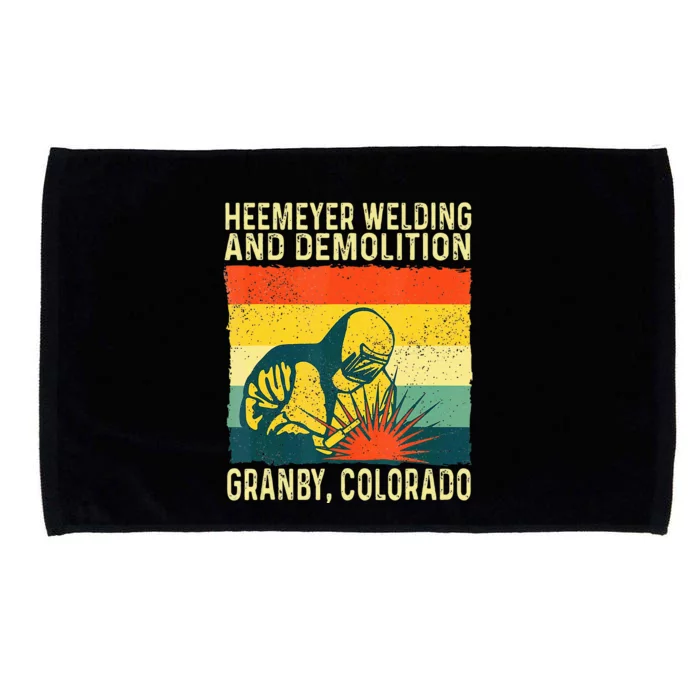 Funny Heemeyer Welding And Demolition Granby Vintage Microfiber Hand Towel