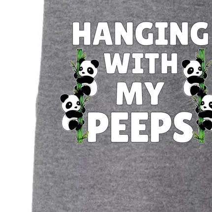 Funny Hanging With My Peeps Panda Gift Doggie 3-End Fleece Hoodie