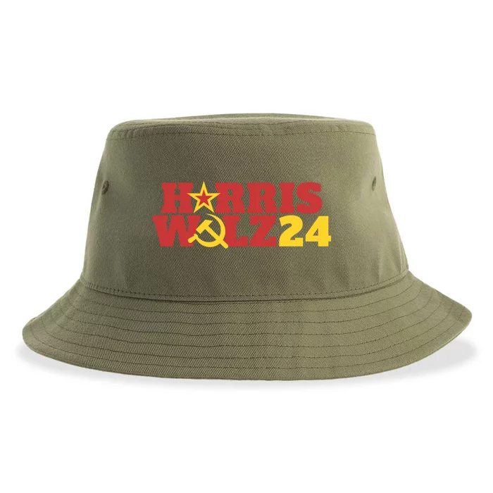 Funny Harris Walz Campaign Great Gift Sustainable Bucket Hat