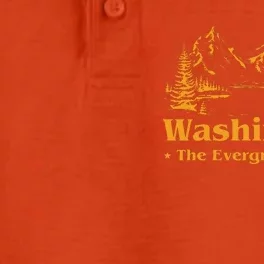 Funny Home Washington The Evergreen State Dry Zone Grid Performance Polo