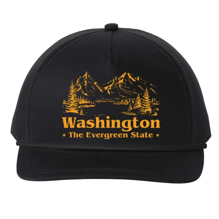 Funny Home Washington The Evergreen State Snapback Five-Panel Rope Hat