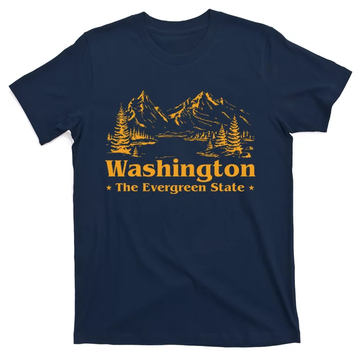 Funny Home Washington The Evergreen State T-Shirt