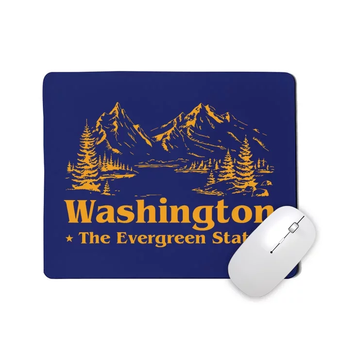 Funny Home Washington The Evergreen State Mousepad