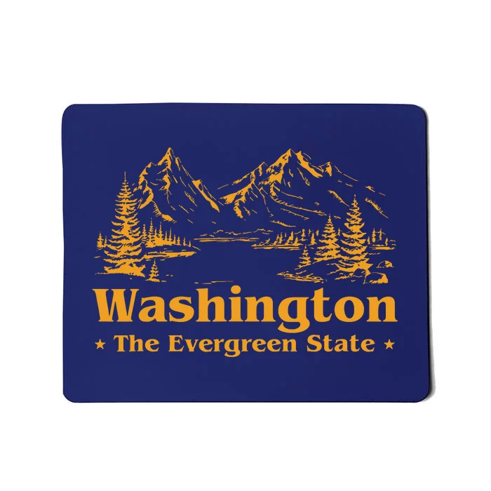 Funny Home Washington The Evergreen State Mousepad