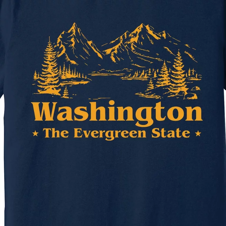 Funny Home Washington The Evergreen State Premium T-Shirt