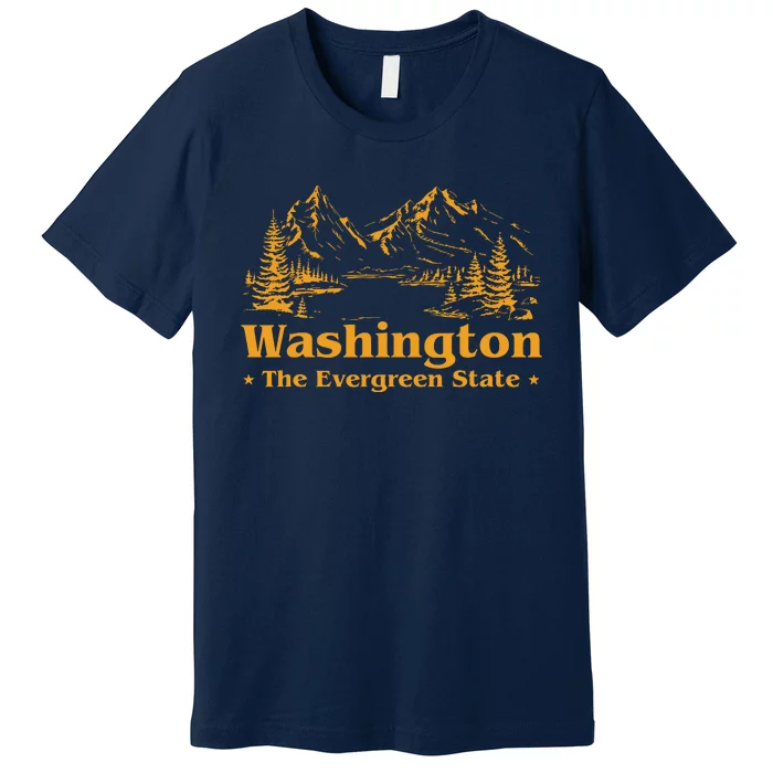 Funny Home Washington The Evergreen State Premium T-Shirt