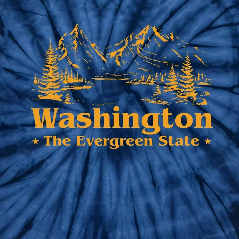 Funny Home Washington The Evergreen State Tie-Dye T-Shirt