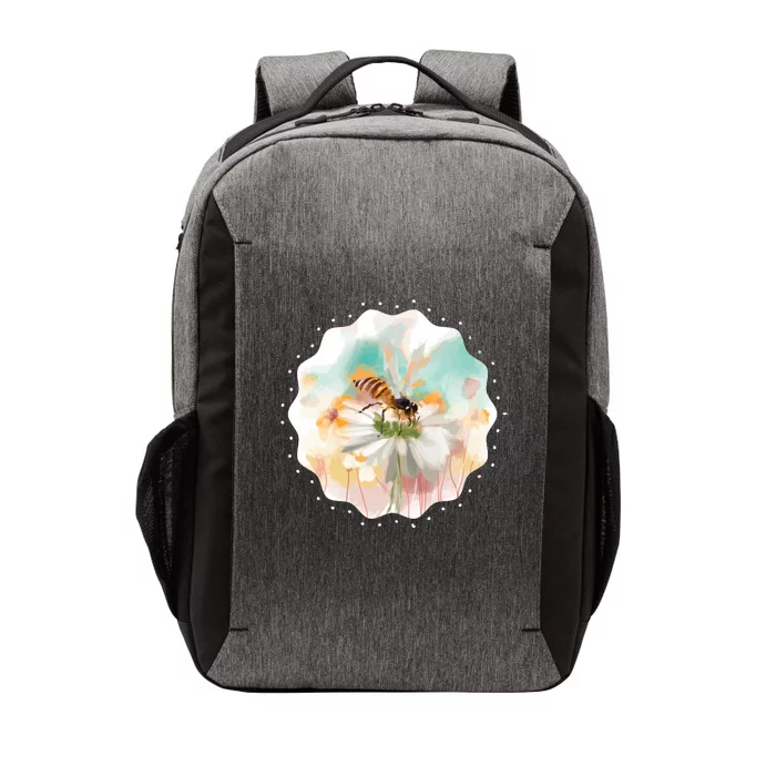 Flowers Honeybee Watercolor Vector Backpack