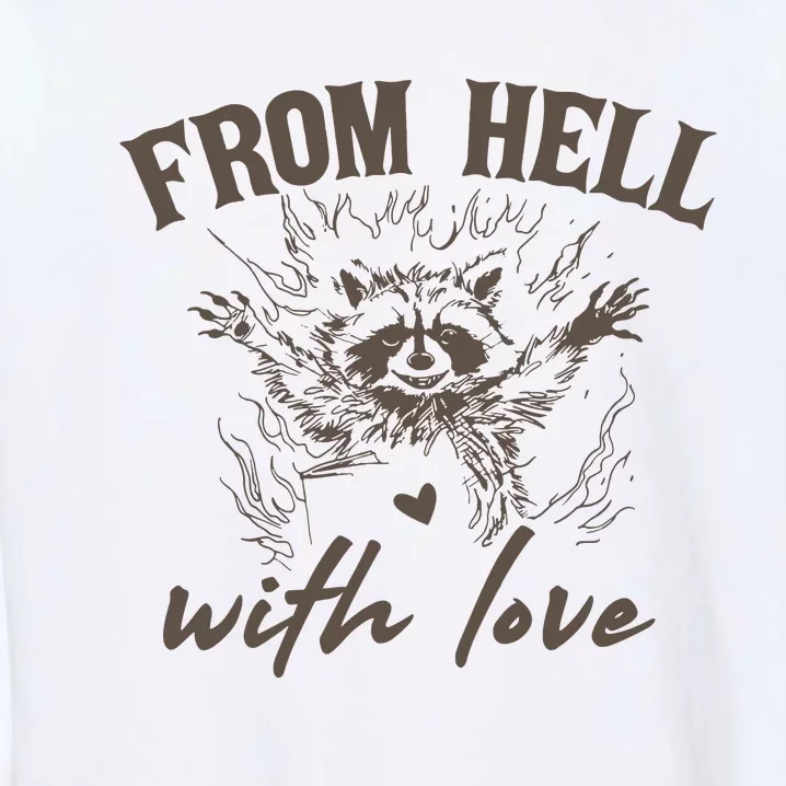 From Hell With Love 90s Retro Graphic Garment-Dyed Sweatshirt