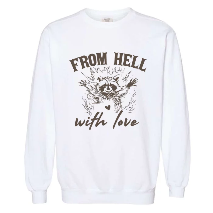 From Hell With Love 90s Retro Graphic Garment-Dyed Sweatshirt