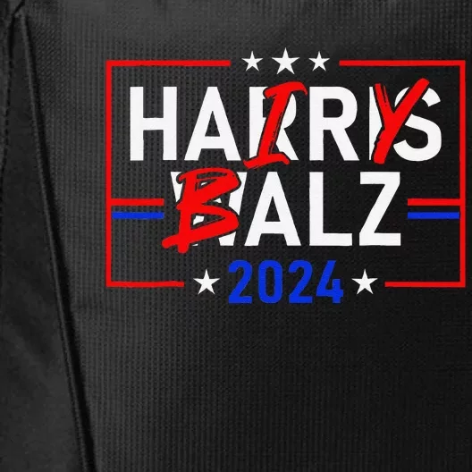 Funny Harris Walz 24 Hairy Balz 2024 Meme Democratics Vote City Backpack