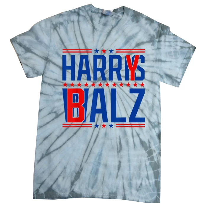 Funny Harris Walz 24 Harry Balz 2024 Meme Democratics Vote Tie-Dye T-Shirt