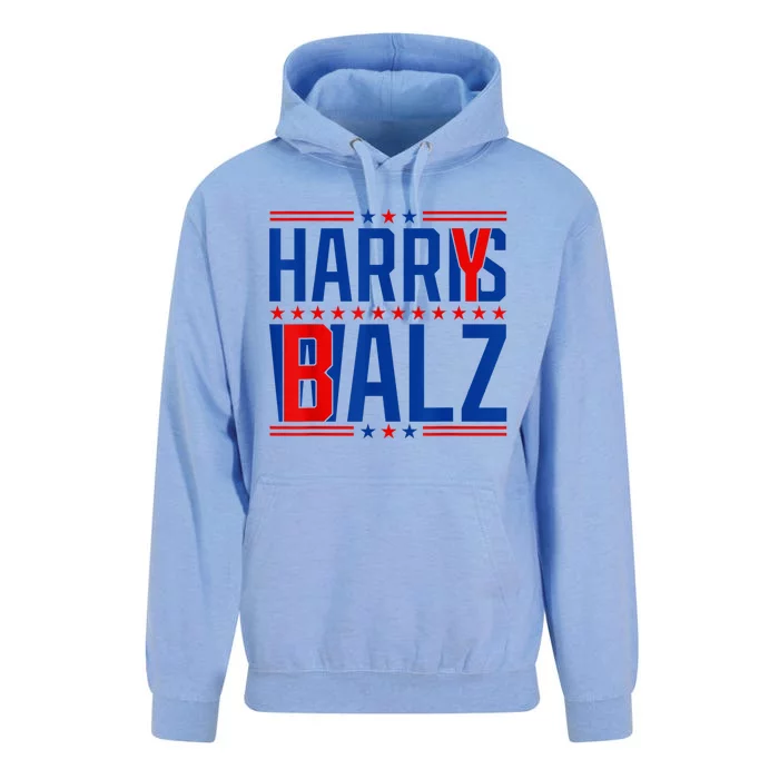 Funny Harris Walz 24 Harry Balz 2024 Meme Democratics Vote Unisex Surf Hoodie